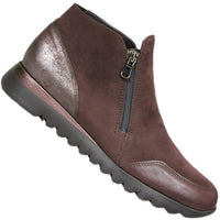 Munro Women's Danika Ankle Bootie in wine suede - women's shoe - view 4