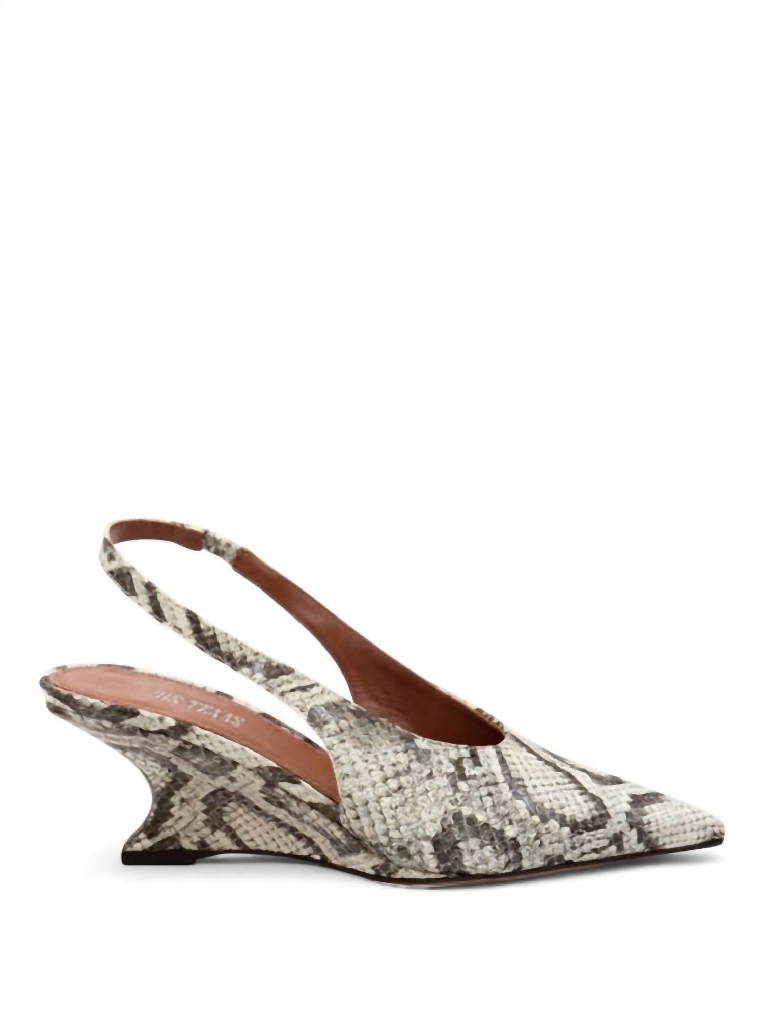 Paris Texas - Women's Nina Slingback Leather Wedge Heel