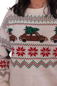 Wishlist - Christmas Tree Car Fair Isle Sweater