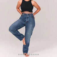 Abercrombie & Fitch - Vintage Stretch Denim High Rise Dad Jeans