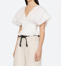 Sea - Zora Pleated Short Sleeved Top