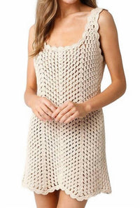 Olivaceous - Isle Crochet Mini Dress