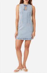 Habitual - Studded Seamed Denim Minidress