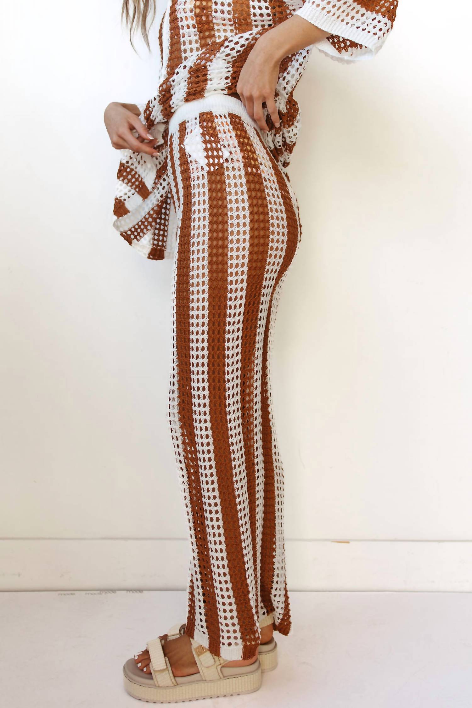 Little Trendy - coastal crochet pants