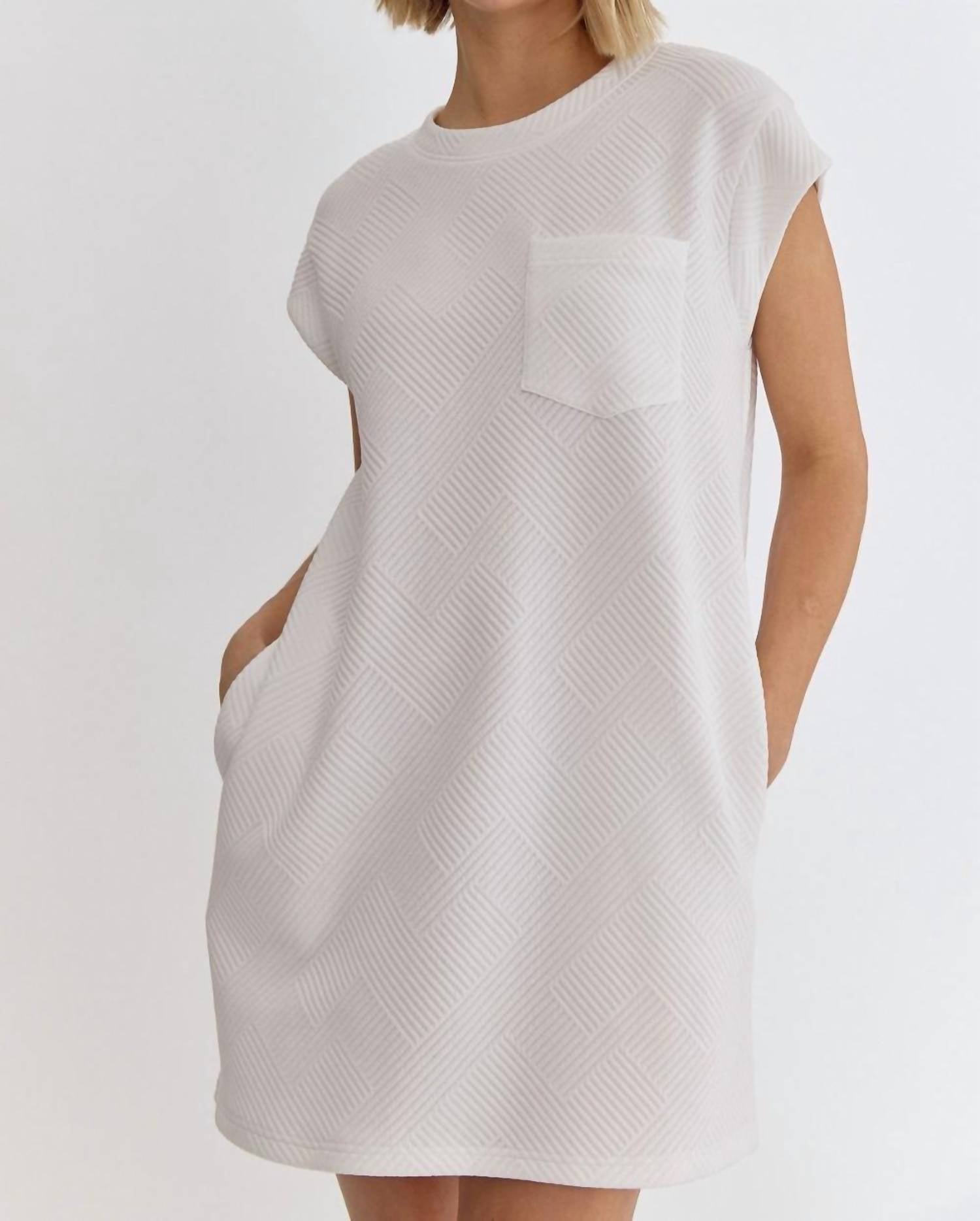 Entro - Textured Sleeveless Dress