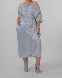 Never Fully Dressed - Plisse Jaspre Wrap Skirt - Plus