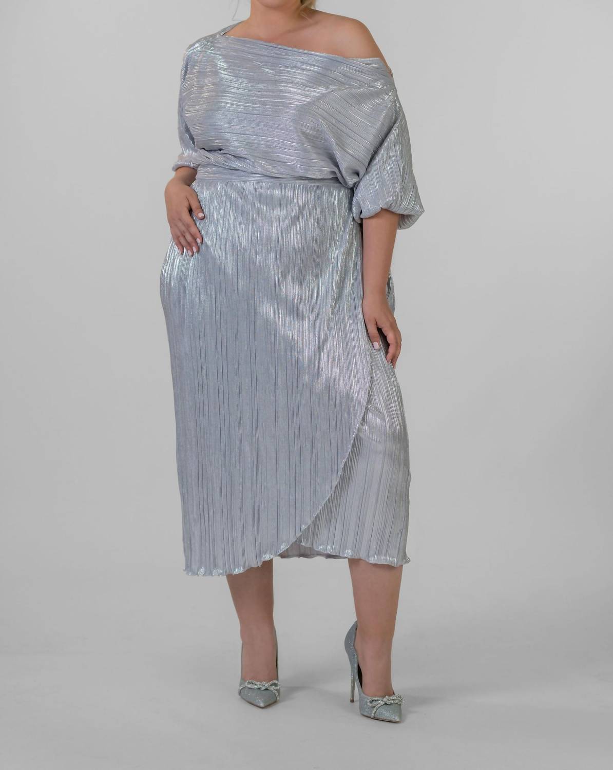 Never Fully Dressed - Plisse Jaspre Wrap Skirt - Plus