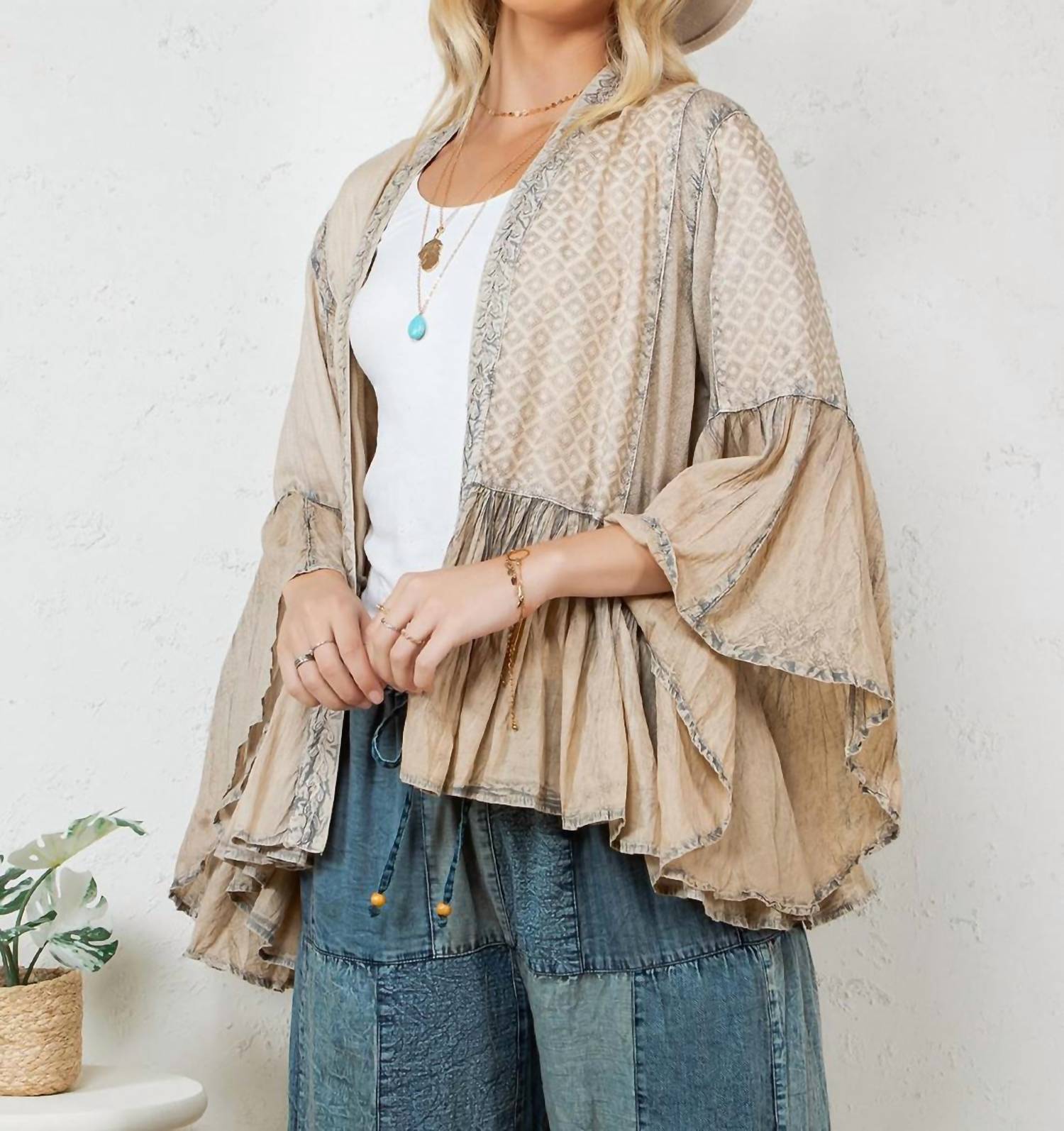 Young Threads - Elegant Kimono Inspired Shrug