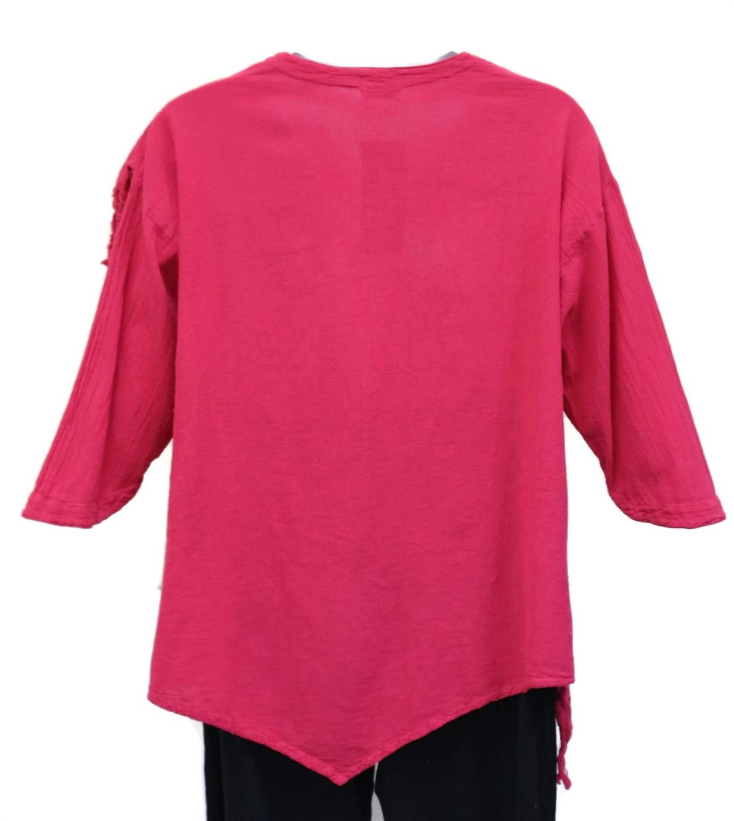 Maria De Guadalajara - Women's Fringe Cotton Gauze Top