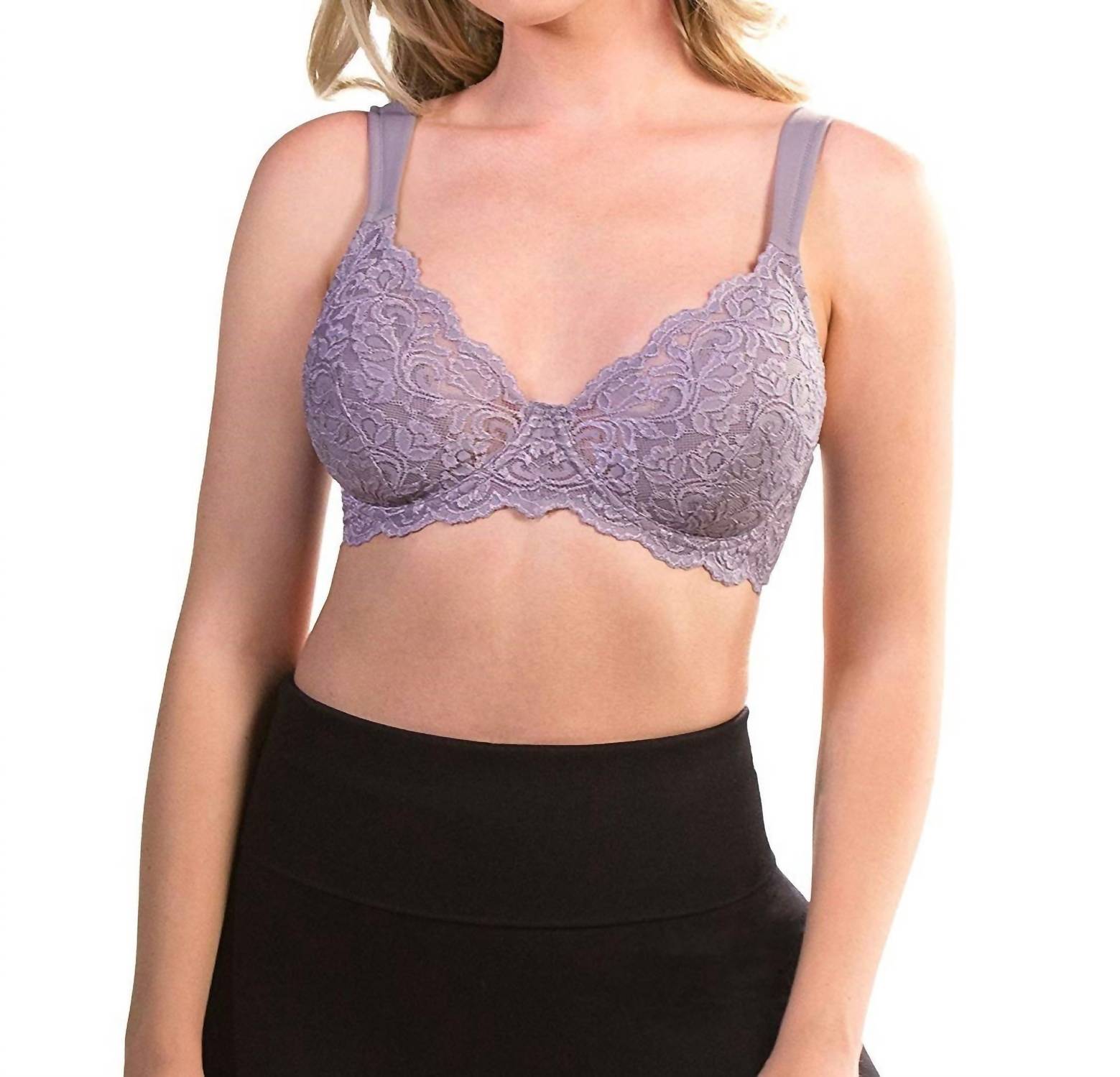 Scalloped Lace Underwire Full Figure Bra