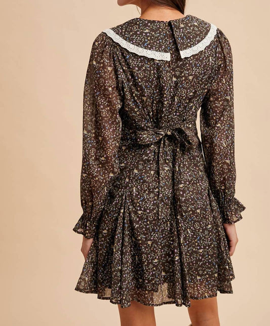 In-Loom - Peter Pan Collar Flared Mini Dress