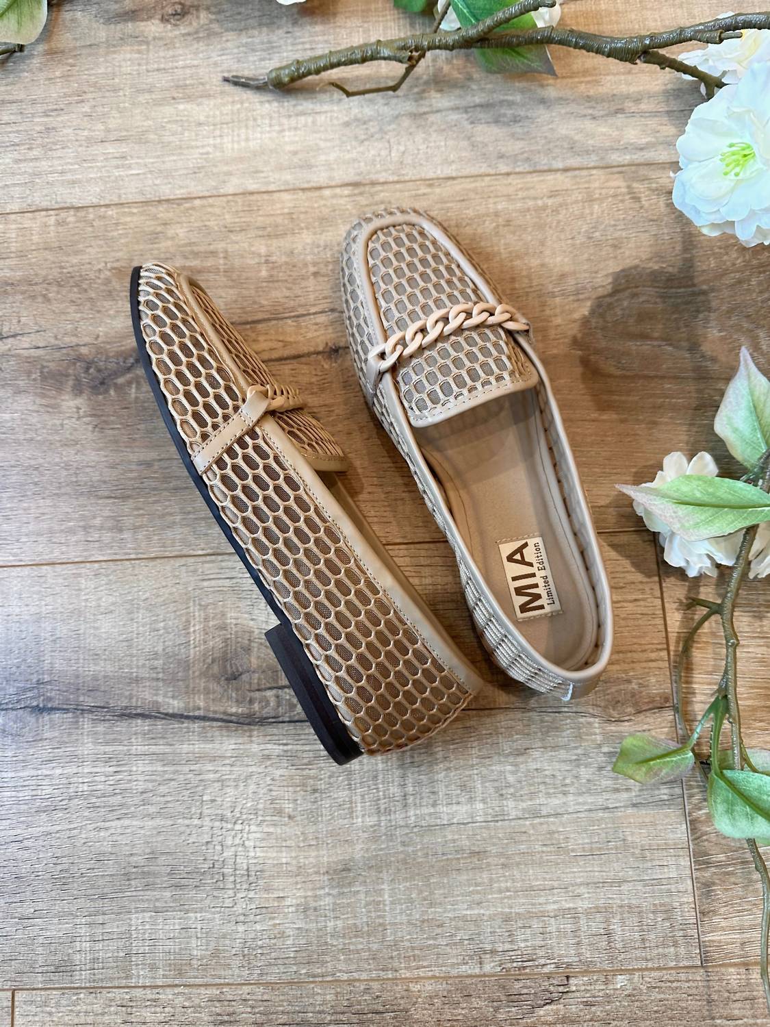 MIA Women's Bailee Mesh Loafer in camel - women's flats - view 4