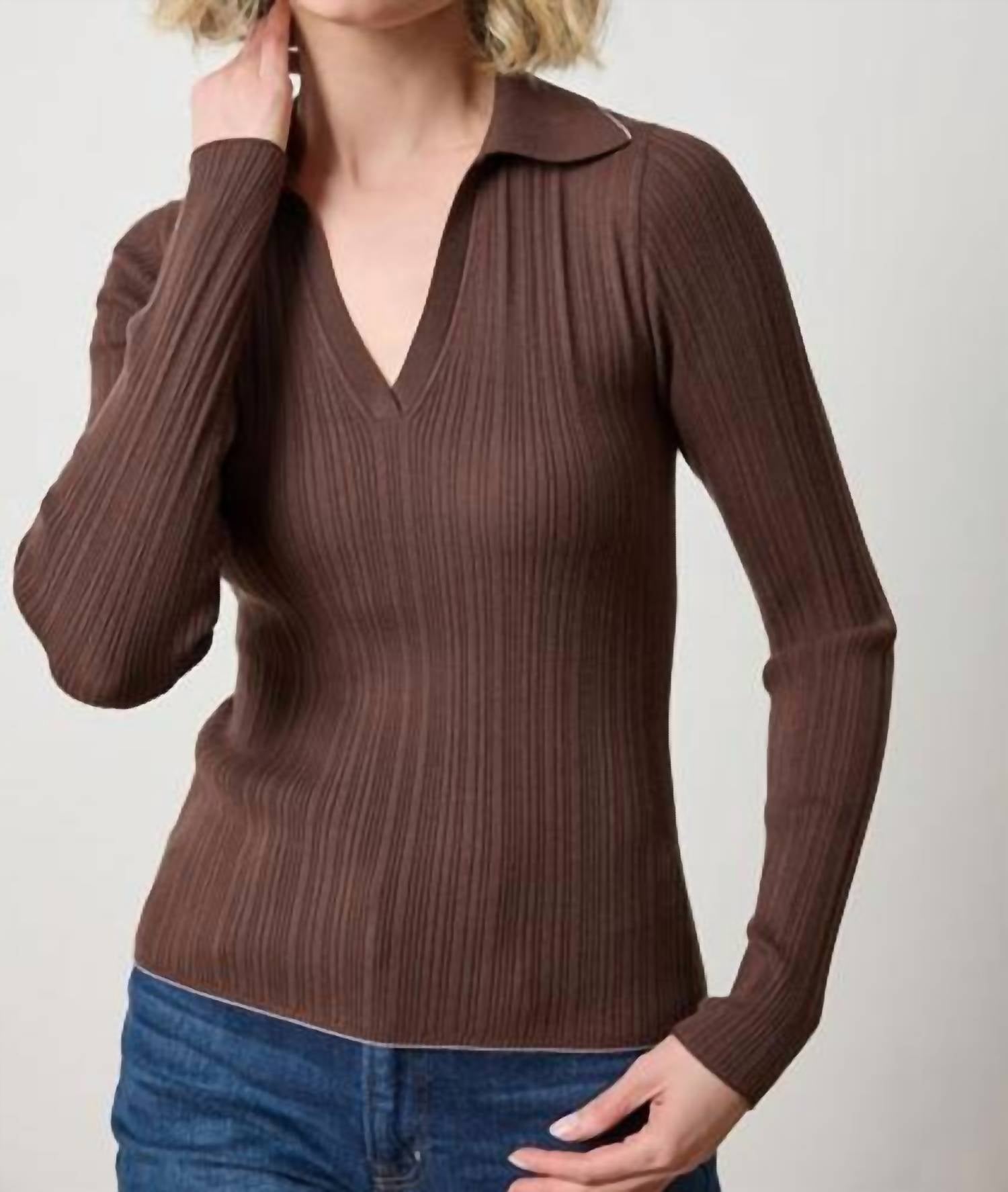 Lilla P - Rib Henley Sweater