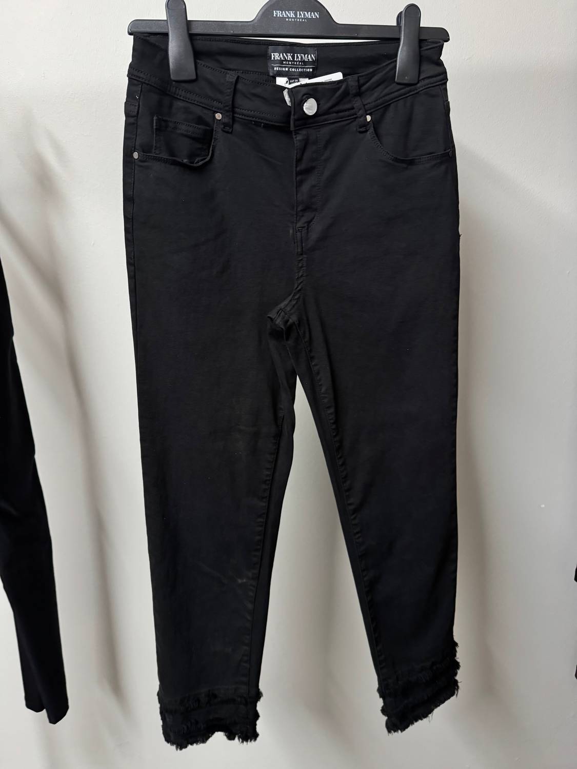 Frank Lyman - Woven Denim Pant With Fringe Detail