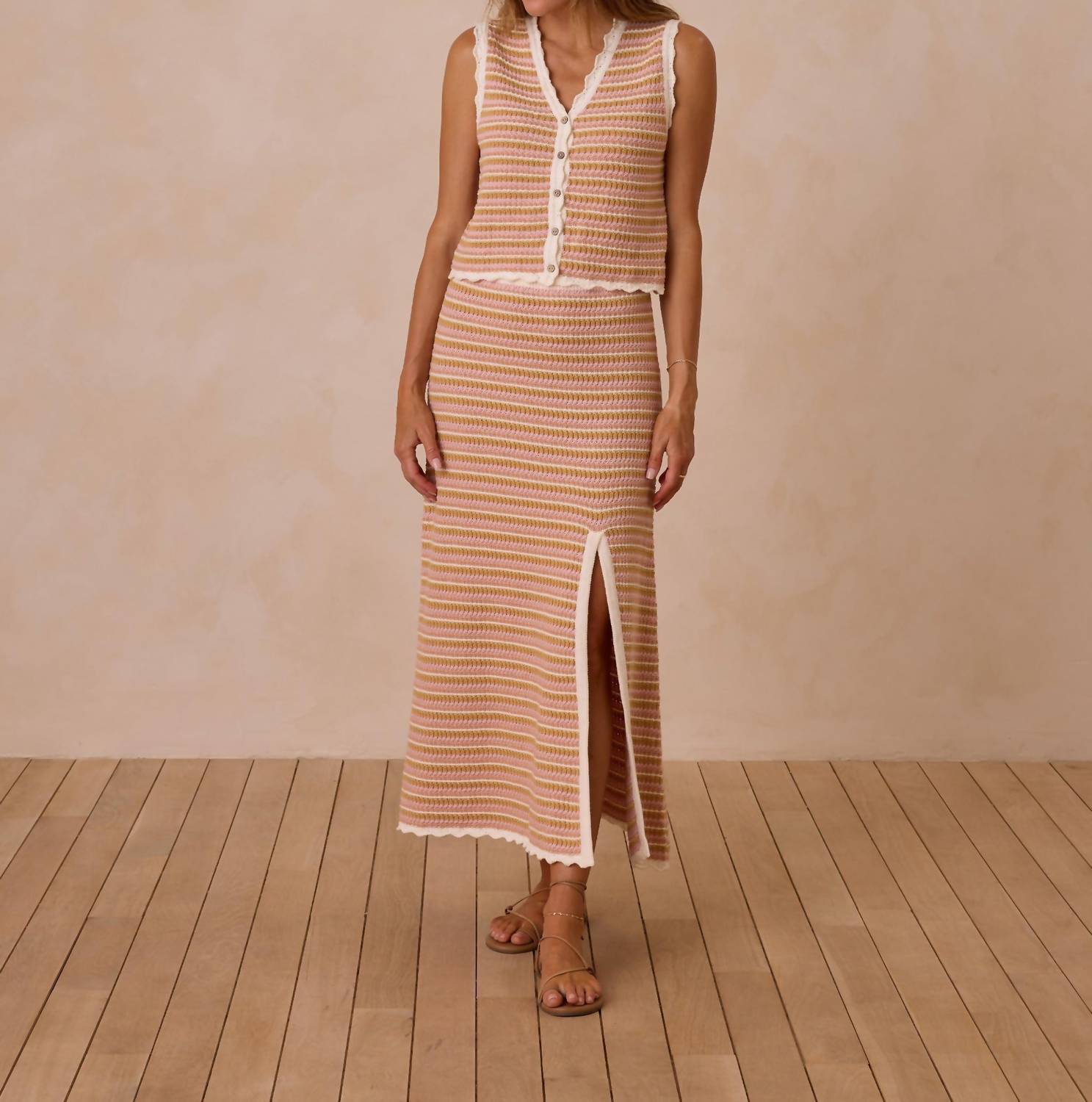 Rylee + Cru - Knit Midi Skirt