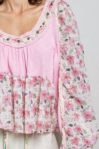 Pol - Candy Floral Print Top