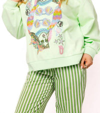 Queen Of Sparkles - Queen Of The Sea Card Logo Sweatshirt