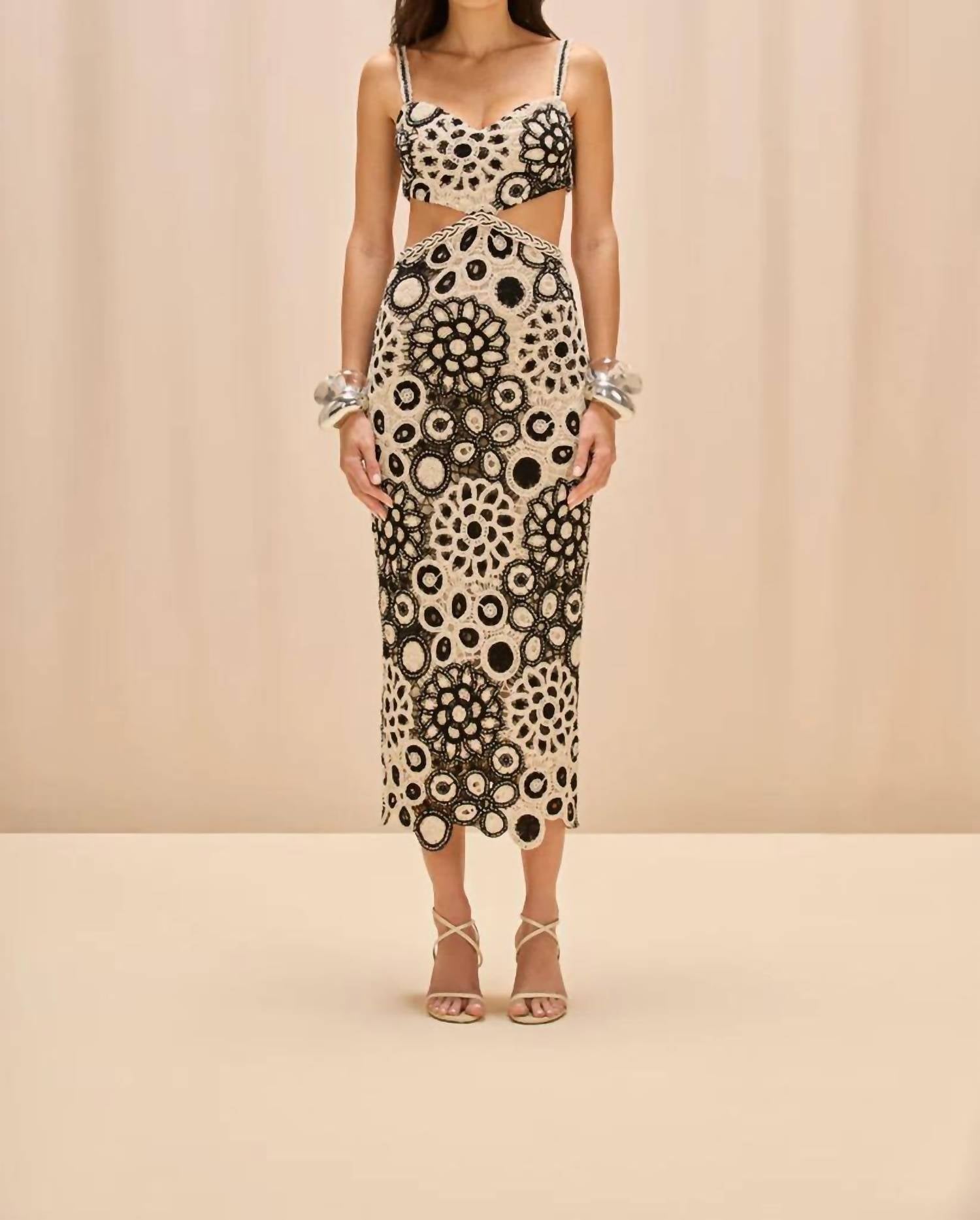 Patbo - Crochet Cut Out Midi Dress