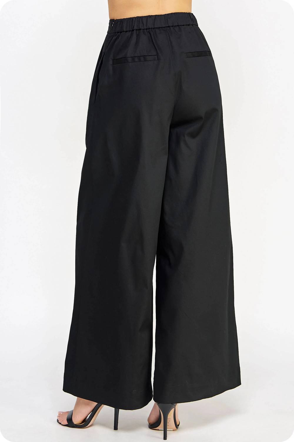 Strut & Bolt - Pleat Detail Wide Leg Twill Pants