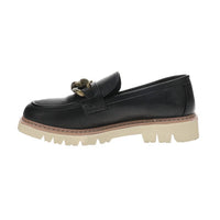 Corkys Footwear Women's Not Literally Lug Sole Loafers in black - women's flats - detail view