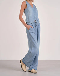 Elan - Button Front Tencel Vest