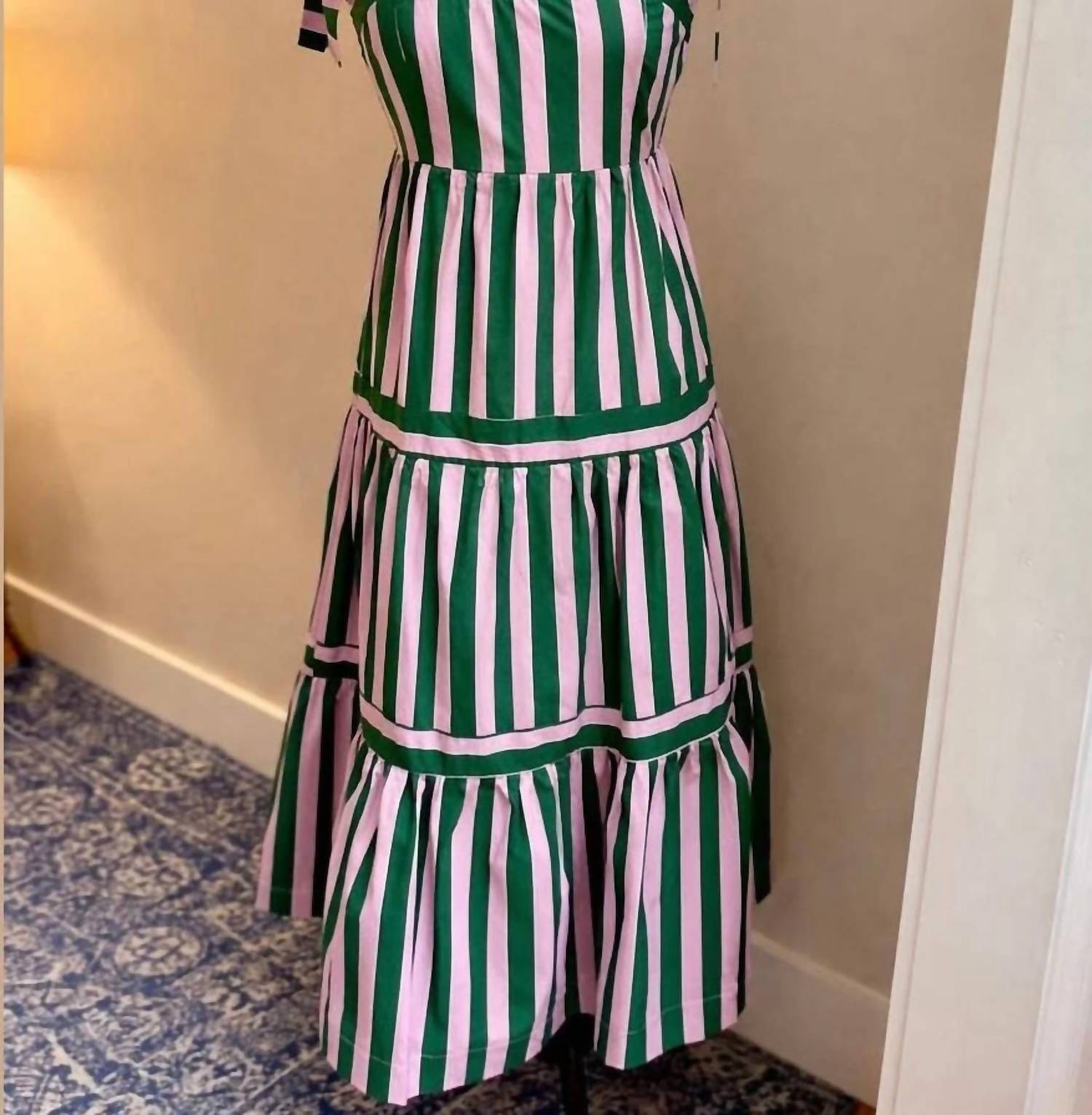 Pinch - Women's Striped Tiered Maxi Dress
