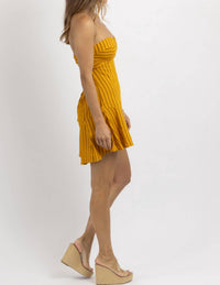 Olivaceous - Pinstripe Mini Dress