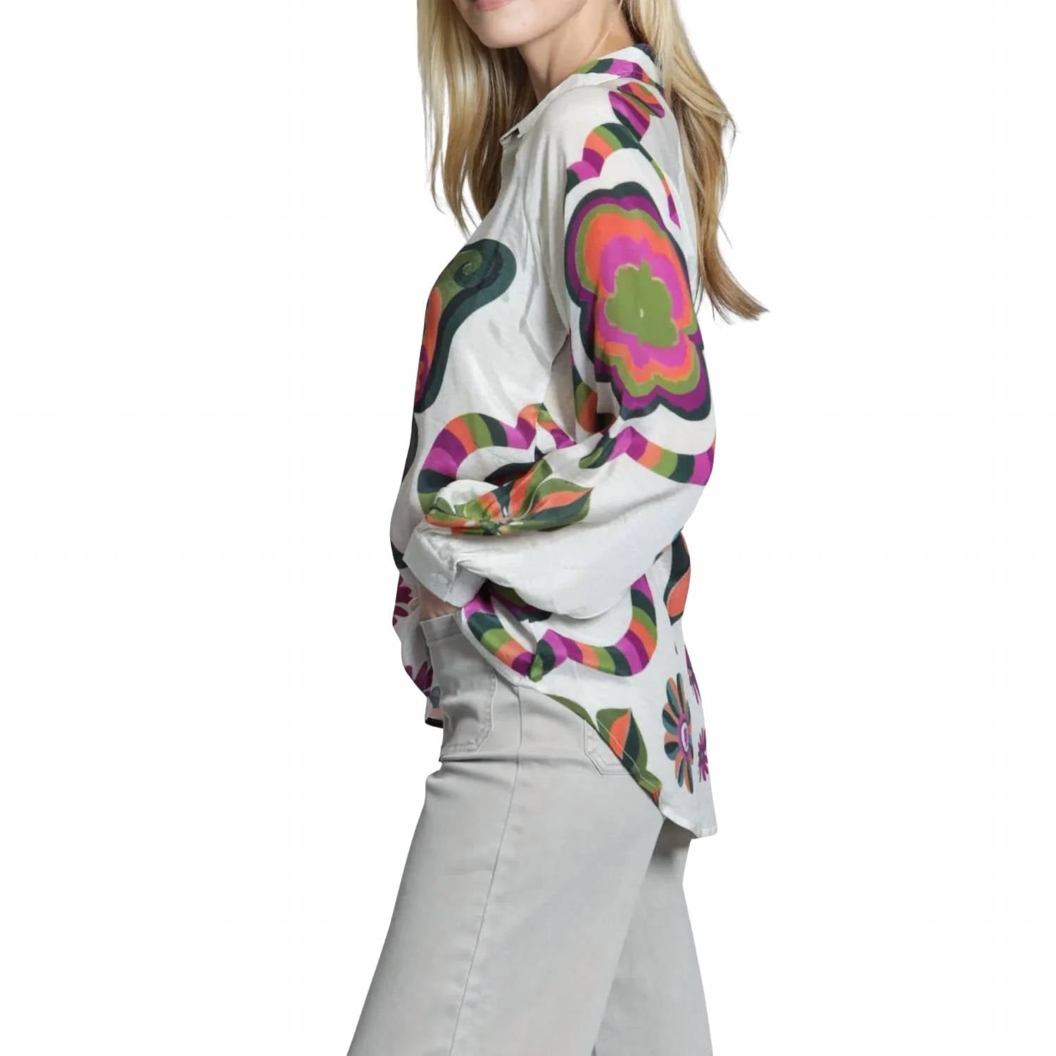 Apny - Half-plaket Pullover Blouse