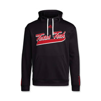 adidas Men's Texas Tech Sideline Athletic Pullover Hoodie in black - men's shirt - detail view