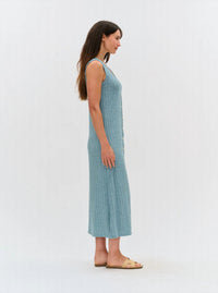 Six/Fifty - Sutton Ribbed Button Midi Dress