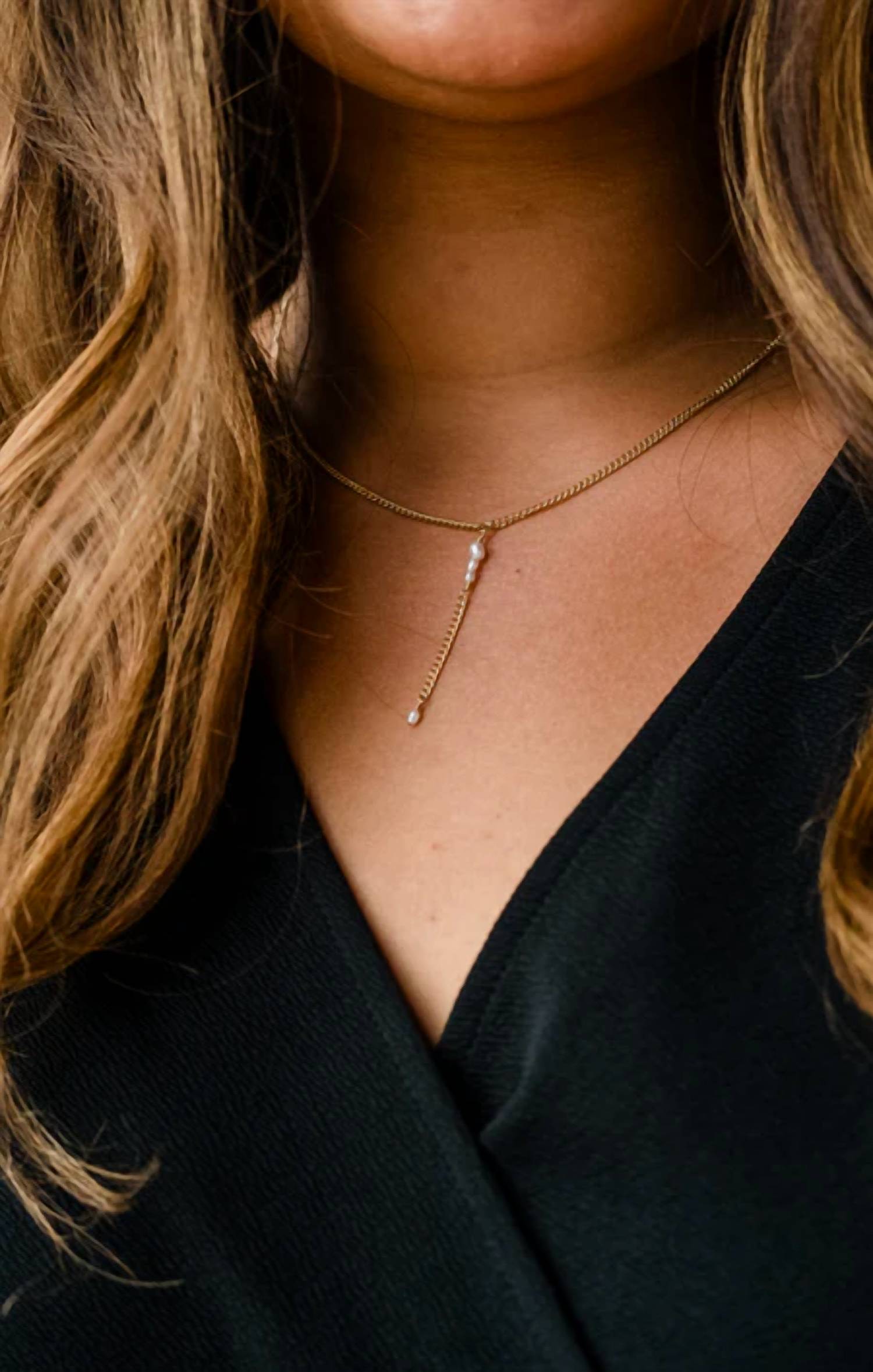 Able - Pearl Lariat Necklace