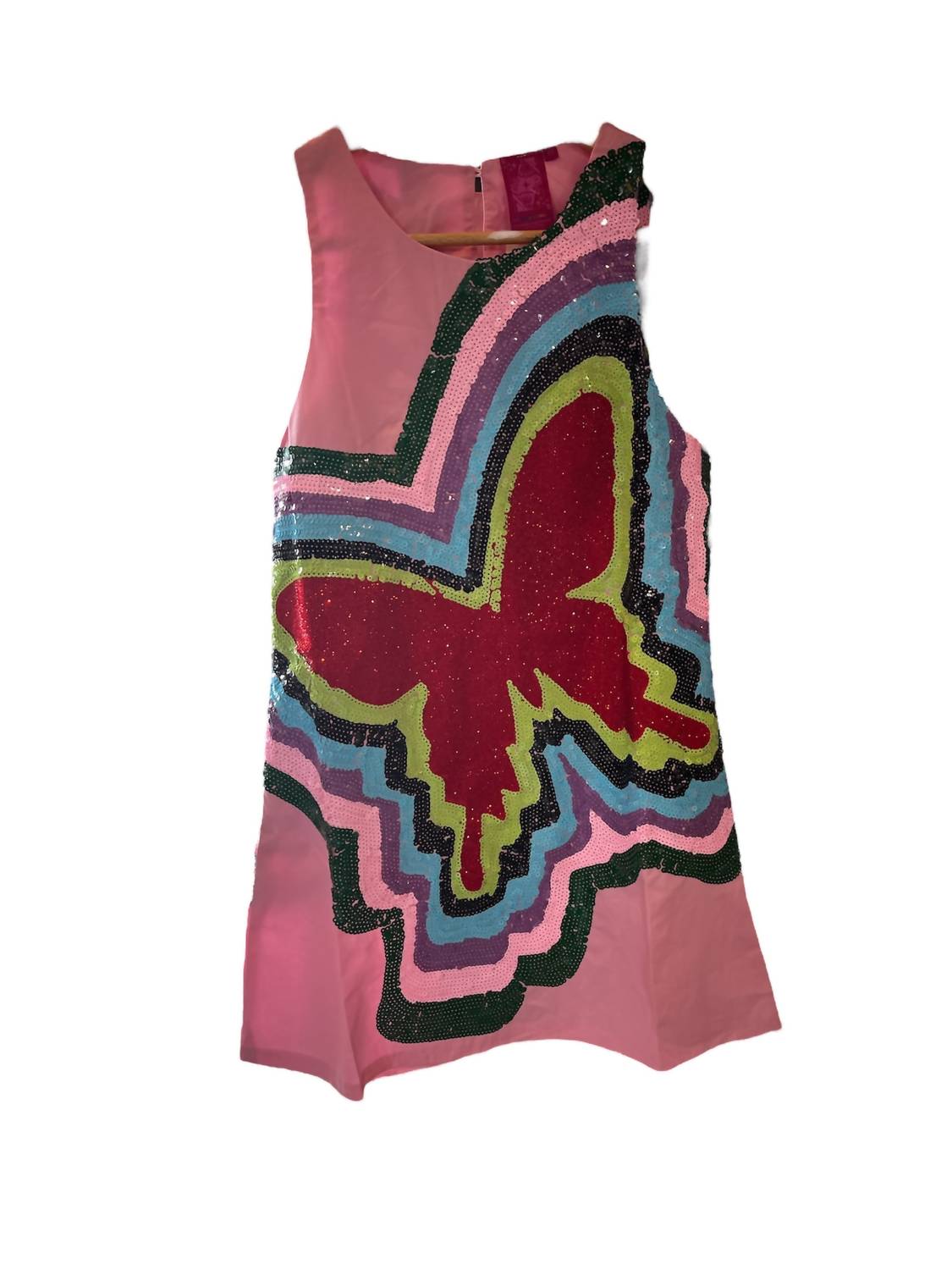 Queen Of Sparkles - Abstract Butterfly Cotton Tank Dress