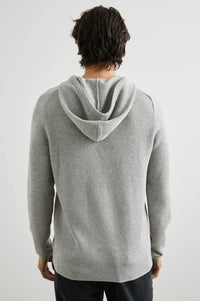 Rails Matador Hoodie in grey heather - men's shirt - detail view