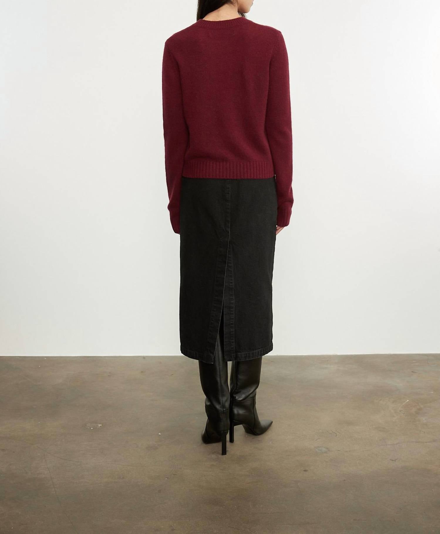 Enza Costa - CASHMERE EASY LONG SLEEVE CREW TOP