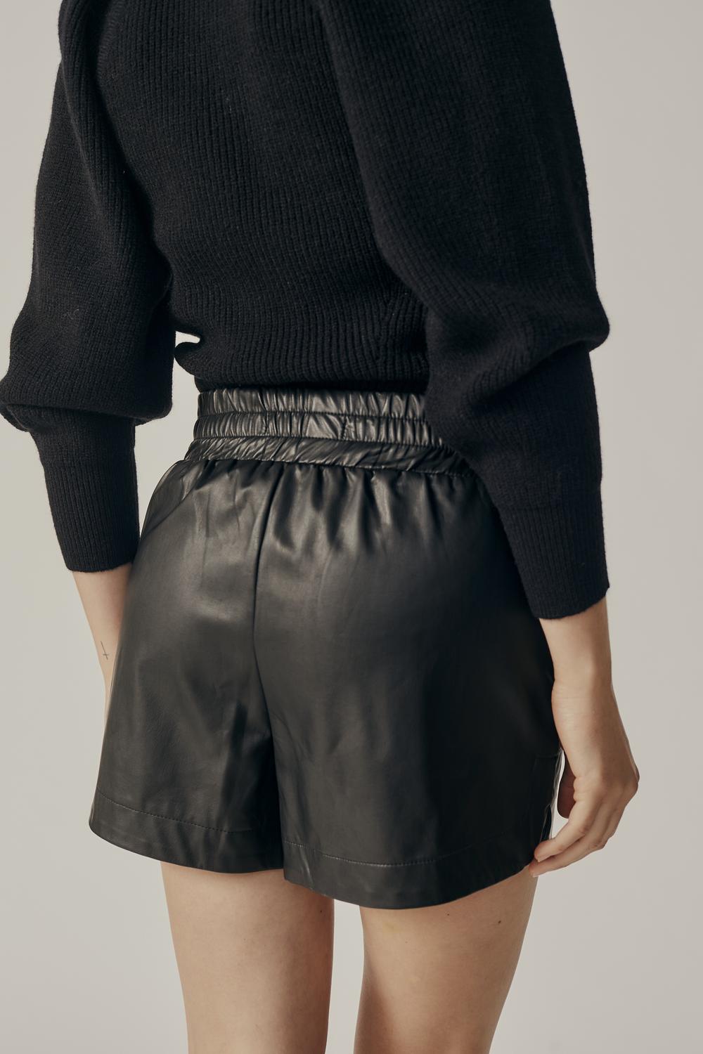 Deluc - Stretchy Vegan Leather Shorts