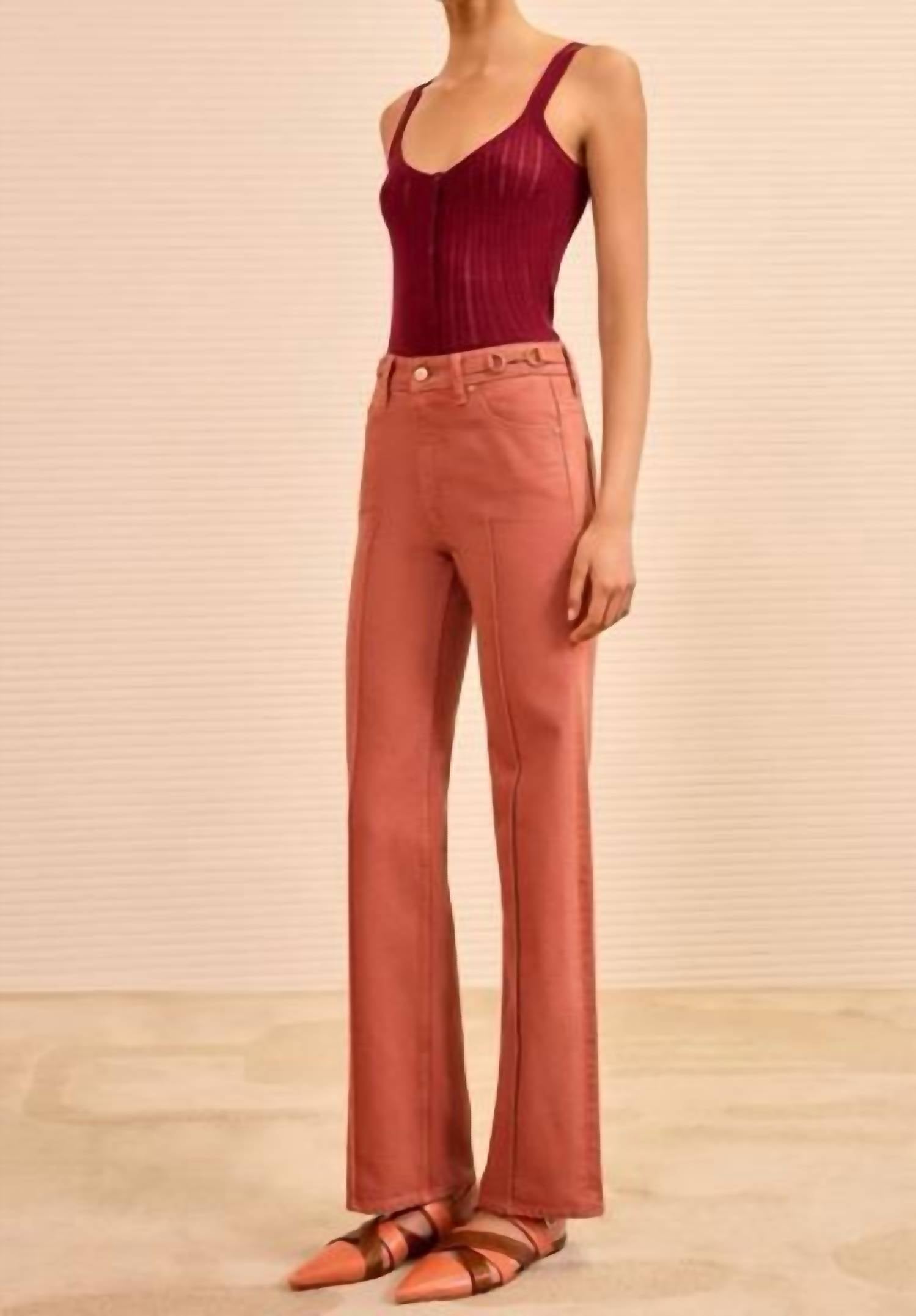 Ulla Johnson - Agatha Straight Leg Pintuck Jeans