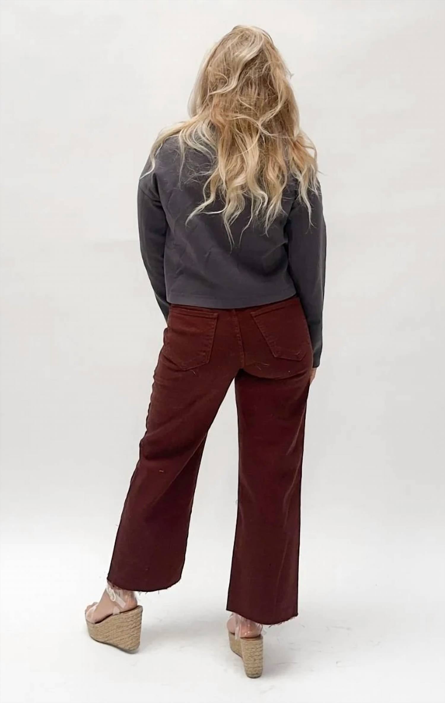 Just Black Denim - High Rise Utility Wide Leg Jeans