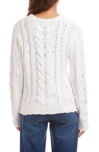 Karen Kane - V Neck Cable Sweater