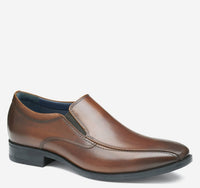 JOHNSTON & MURPHY Men's Gibbons Run-off Slip-on Shoes in brown full grain - men's loafer