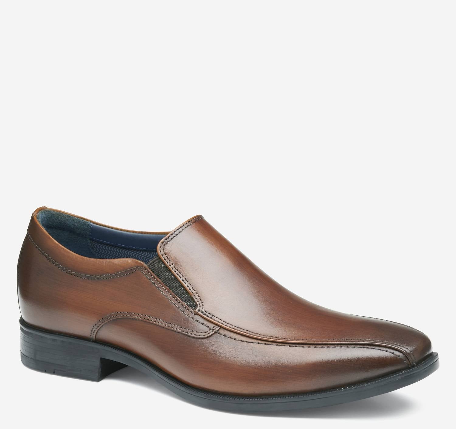 JOHNSTON & MURPHY Men's Gibbons Run-off Slip-on Shoes in brown full grain - men's loafer