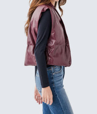 Elan - Faux Leather Vest