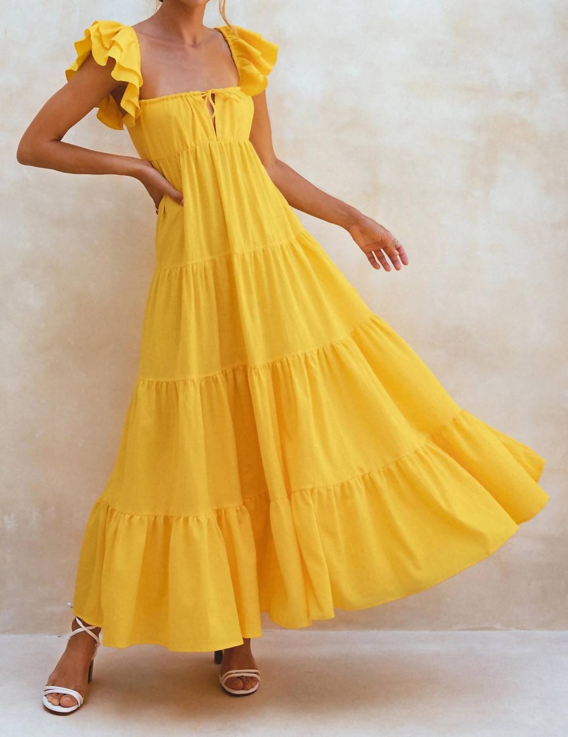 Bali Elf - Nymph Bohemian Linen Maxi Dress