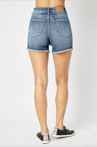 Judy Blue - Tummy Control Fray Hem Shorts
