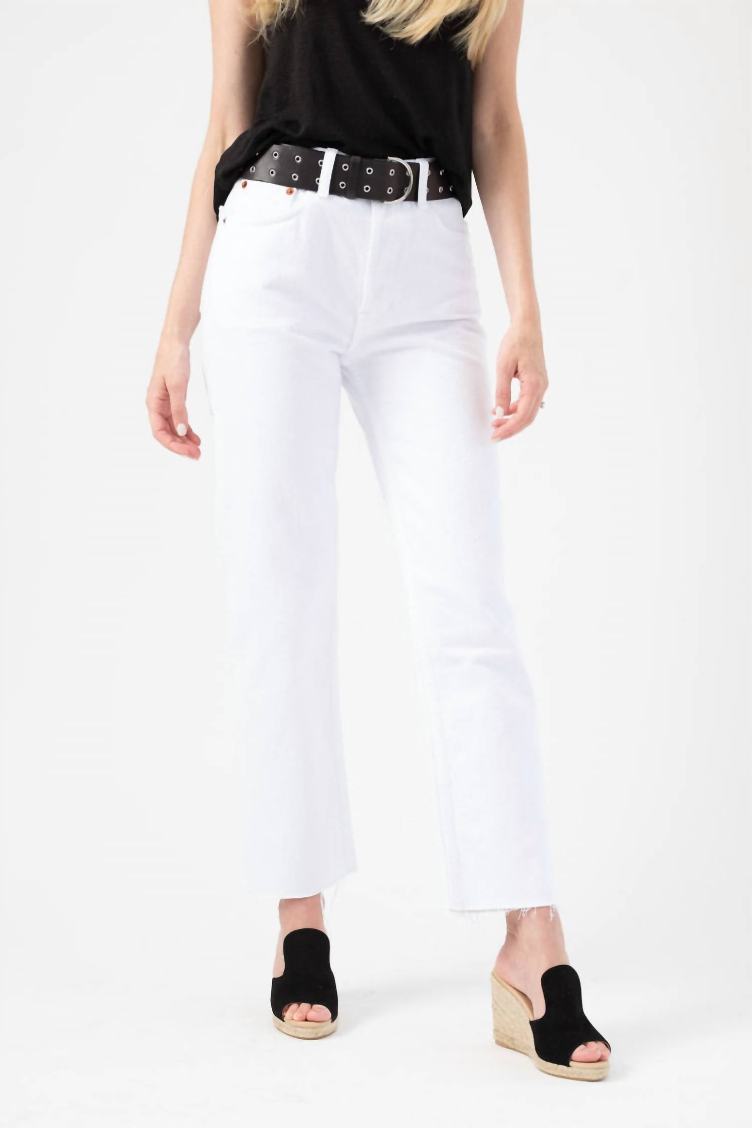 Re/Done - High Rise Stove Pipe Jeans