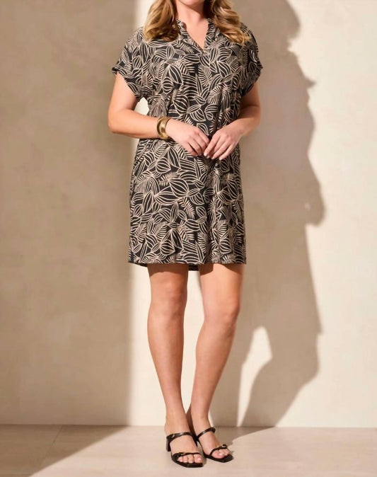 Tribal - Printed Pleated Back Dress