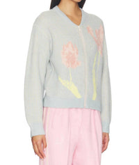 STEVE MADDEN Jena Long Sleeve Sweater Jacket in multi - women's sweater - alternate view