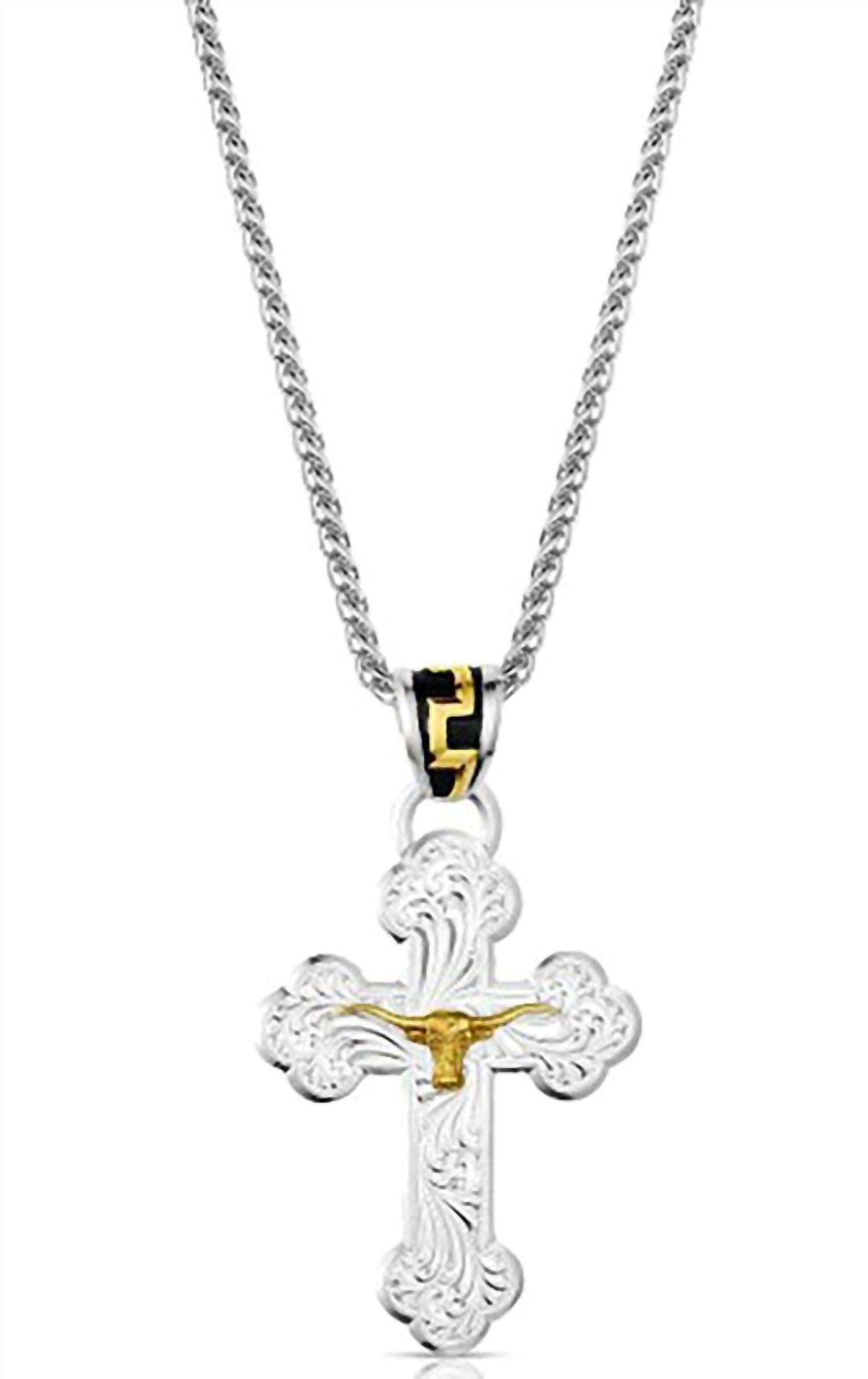 Montana Silversmiths - Men's Honor And Grit Cross Necklace