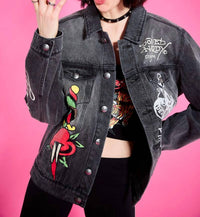 Ed Hardy - Unisex Heart Wings Denim Jacket