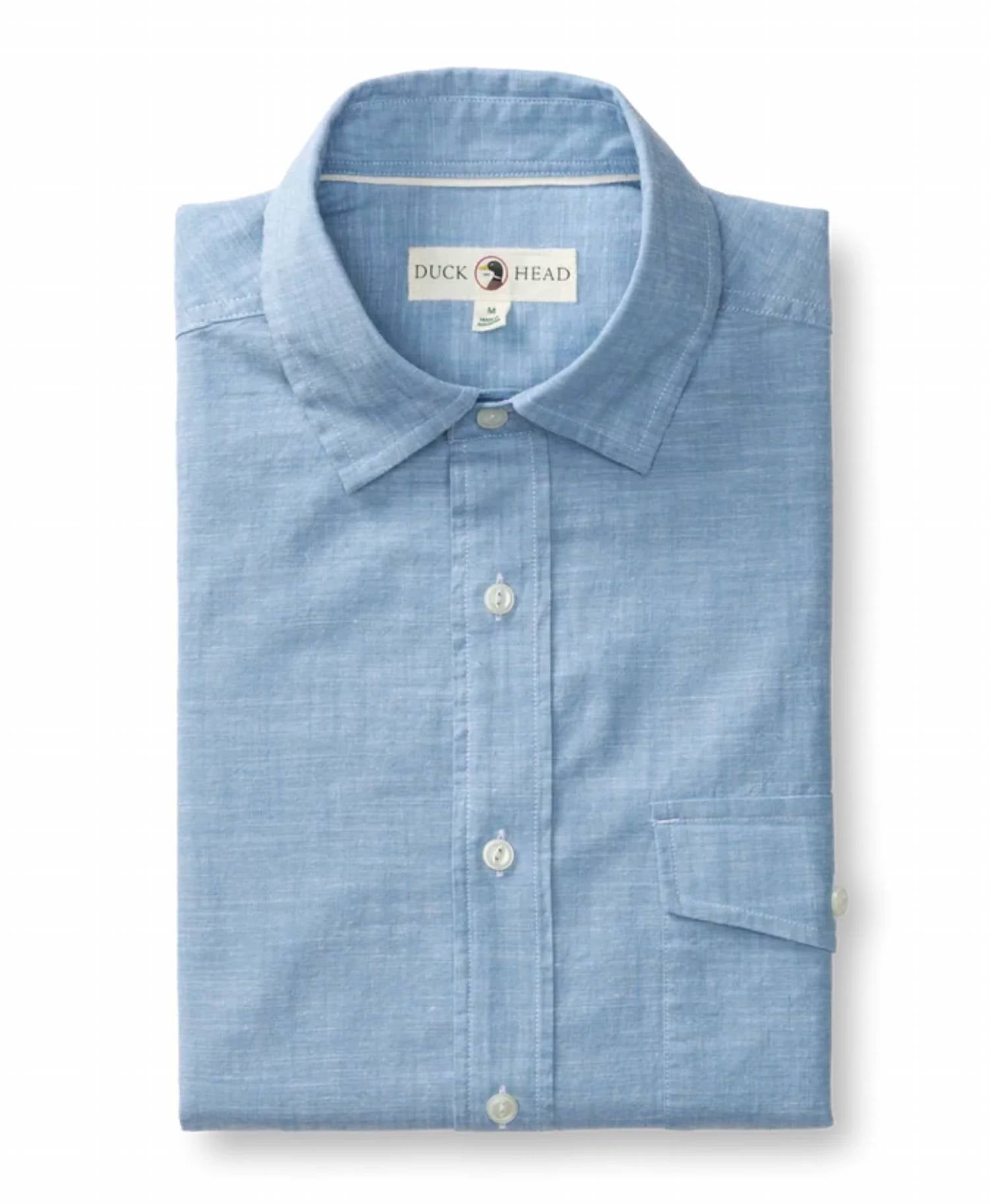 Duck Head - Long Sleeve Cotton Chambray Sport Shirt