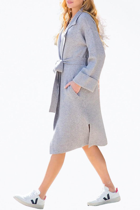 BELTED KNIT CARDIGAN